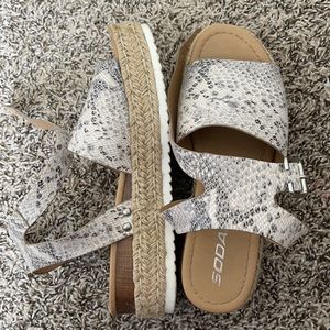 Snakeskin Platform Shoes